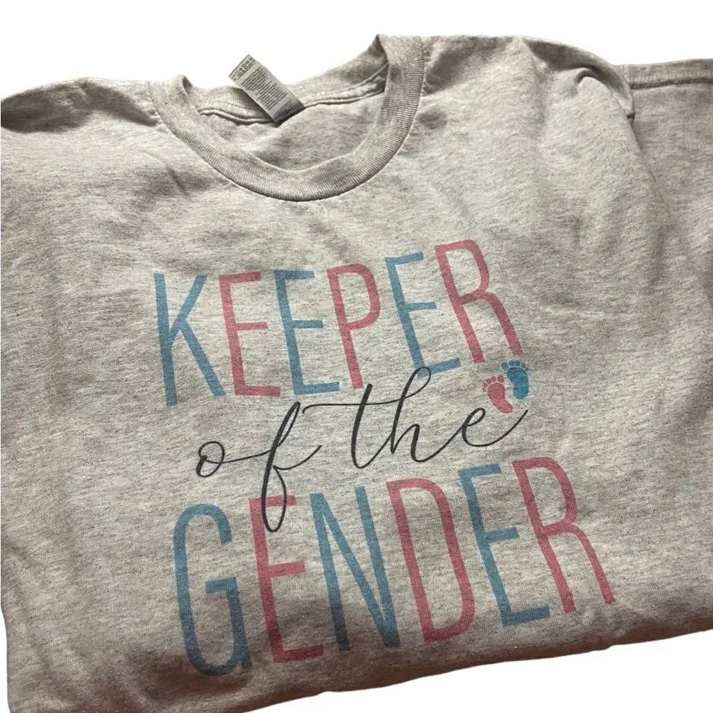 Keeper of the Gender subliminal print t shirt new never worn grey shirt…